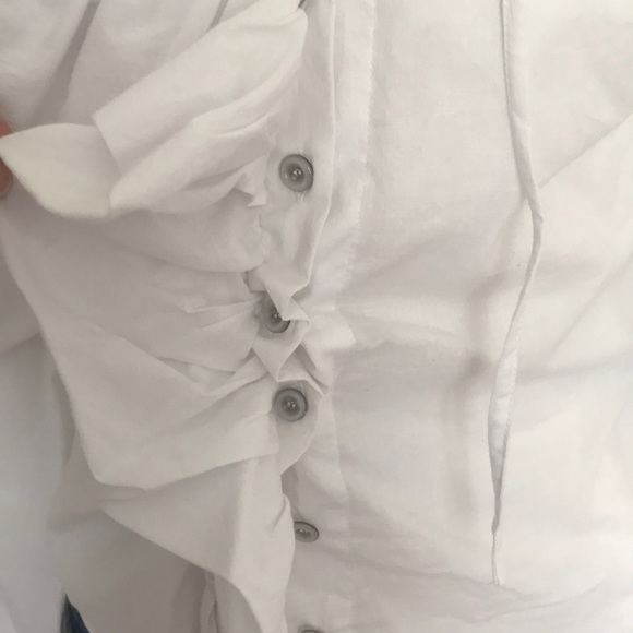 NWOT Groa Ruffled button down blouse - Picture 4 of 8
